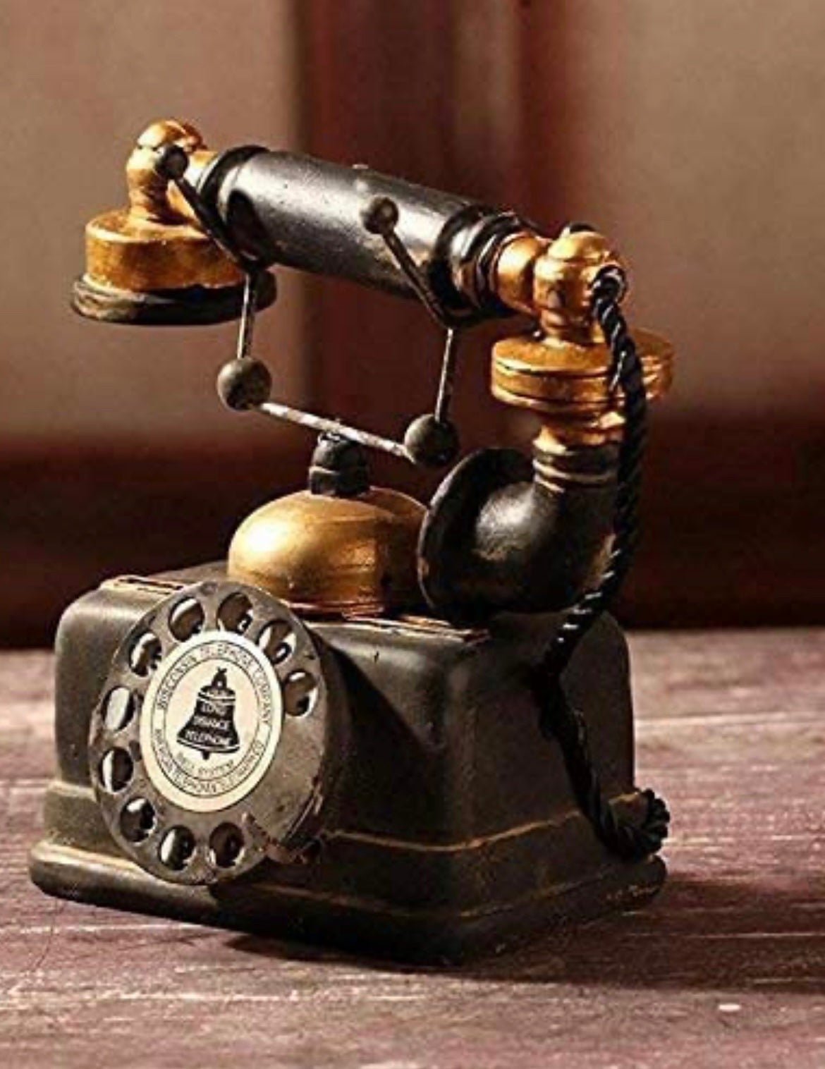 Large Creative Retro Decorative Phone Model Telephone Wall Decor, Vintage Rotary