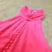 Lilly Pulitzer Kristine Top Pink Tango High Neck Satin size Small