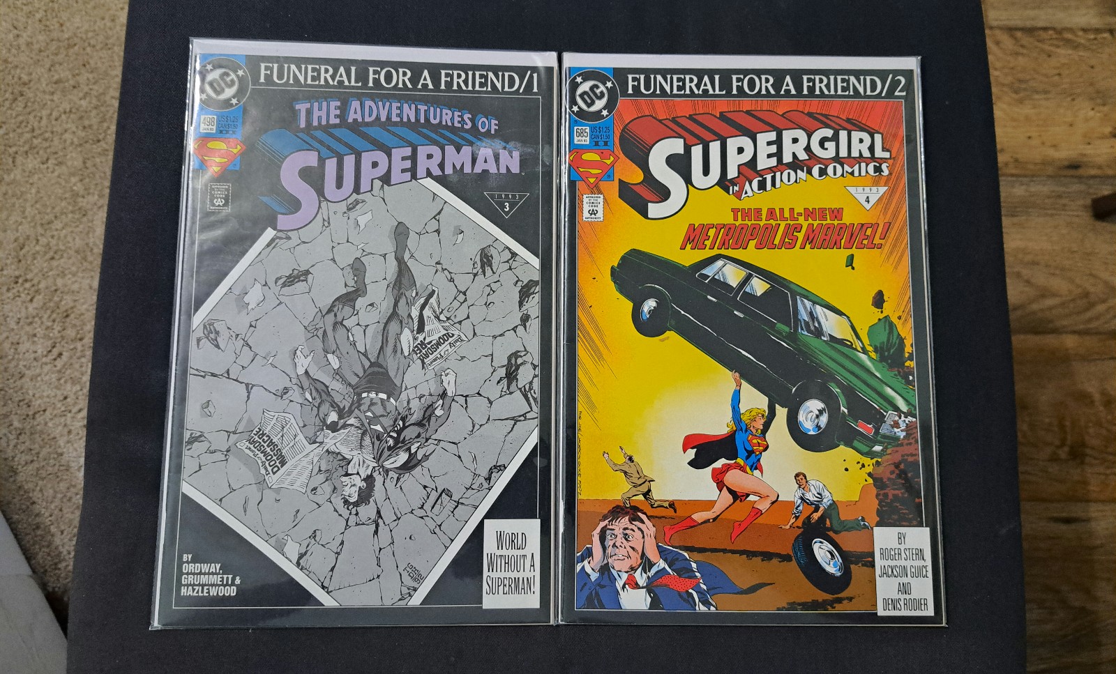 Vintage Set of Dc Comics Superman: Funeral for a Friend Storyline Comic Books