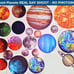 Glow in The Dark Planets for Ceiling 3D Realistic Space Themed for Kids