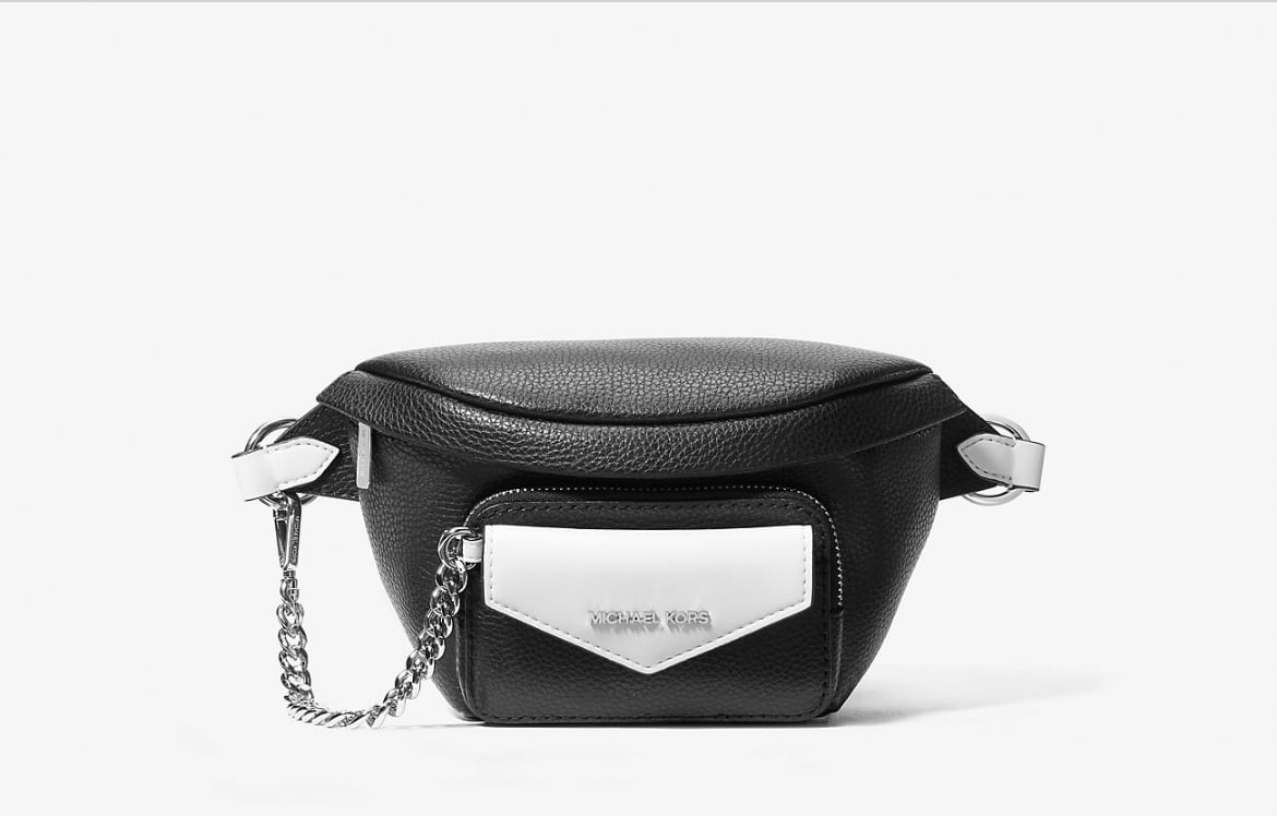 NWT Michael Kors Maisie Large Pebbled Leather 2-in-1 Sling Pack