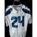 SUPER RARE Nike #24 MARSHAWN LYNCH Seattle Seahawks NFL RB White Mint Throwback