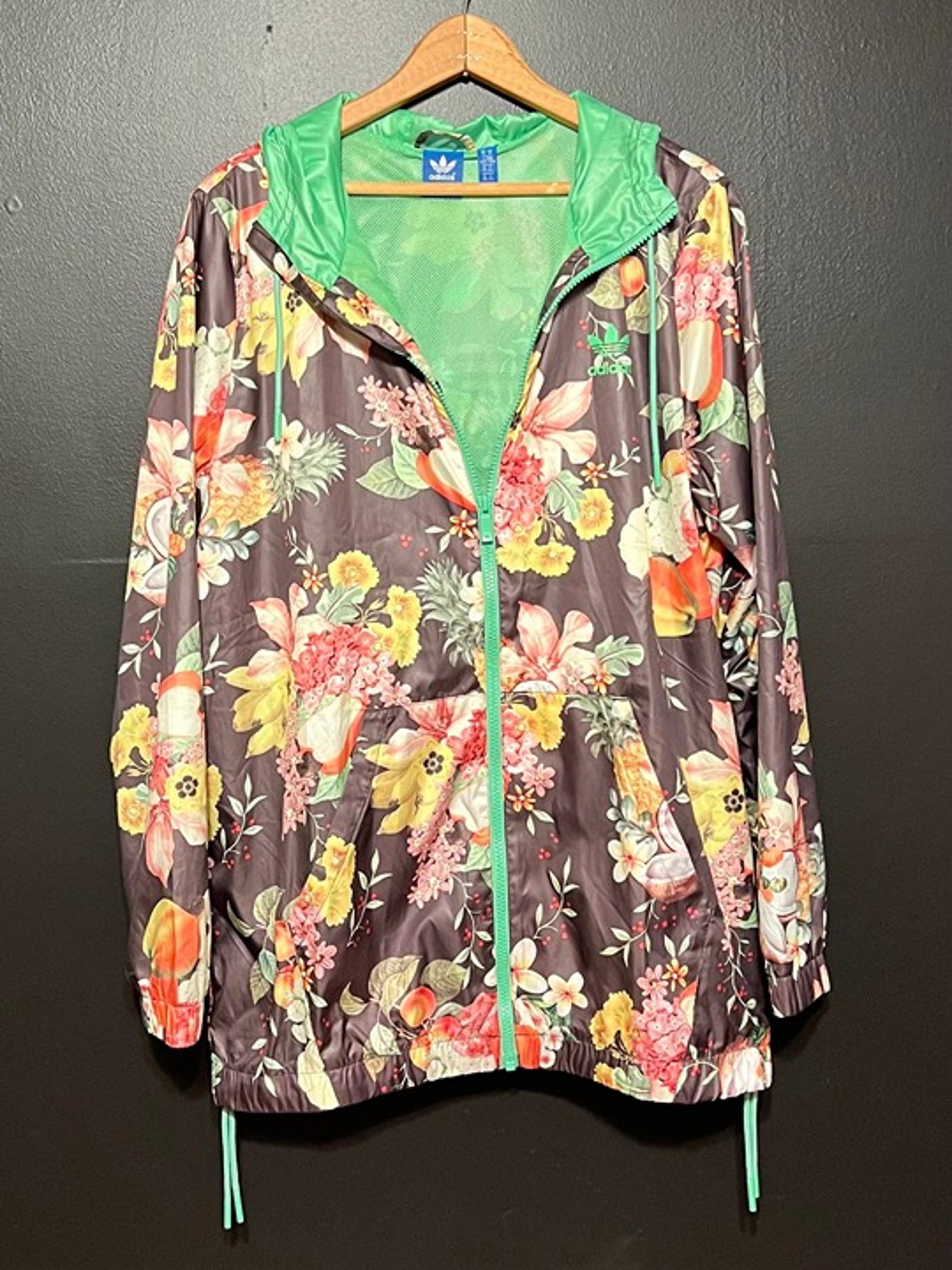 Adidas Womens M Floral Jardin Windbreaker