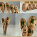 I Love Yoga Frogs Wood Burned Measuring Spoon Set