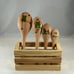 I Love Yoga Frogs Wood Burned Measuring Spoon Set