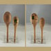 I Love Yoga Frogs Wood Burned Measuring Spoon Set