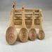 I Love Yoga Frogs Wood Burned Measuring Spoon Set
