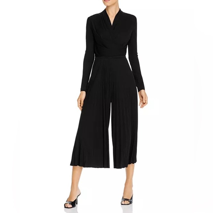 MaxMara Vieste Pleaded Wide Leg Jumpsuit Size Large