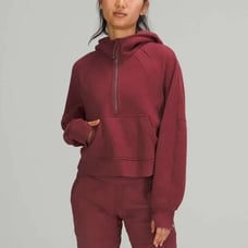 NWT Lululemon Scuba Oversized Half-Zip Hoodie, Sz XS/S, Mulled Wine