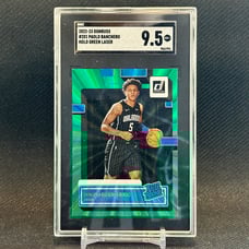 2023 NBA Hoops paolo banchero HOLO GREEN LASER SGC 9.5 GEM MINT NBA Magic Rookie