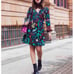 Rixo Silk Lulu Dark Floral Mini Dress Size Small