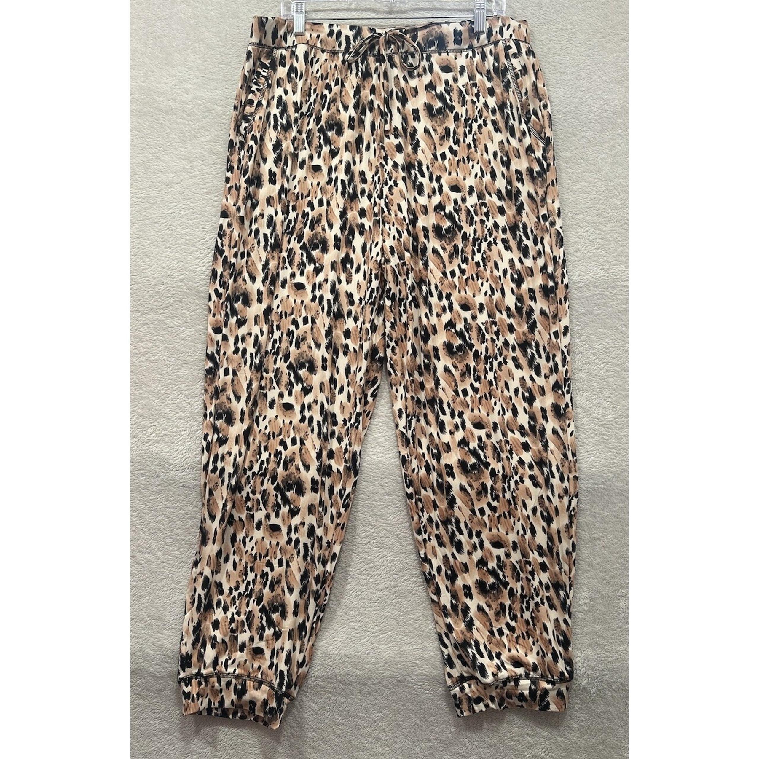 Doublju Women's Basic Comfy Drawstring Jogger Style Yoga Pajama Pants Size Xl