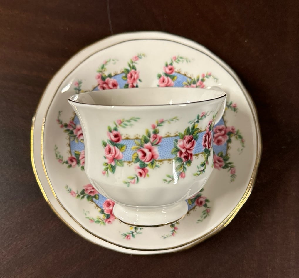 Royal Kent Bone China English Tea Cup-Saucer-dessert plate