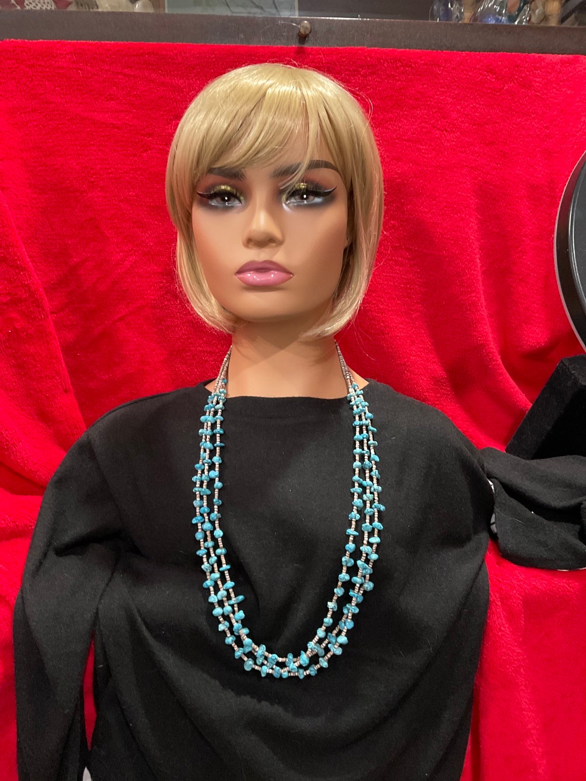 Turquoise and Heshe beads Southwest Style Necklace