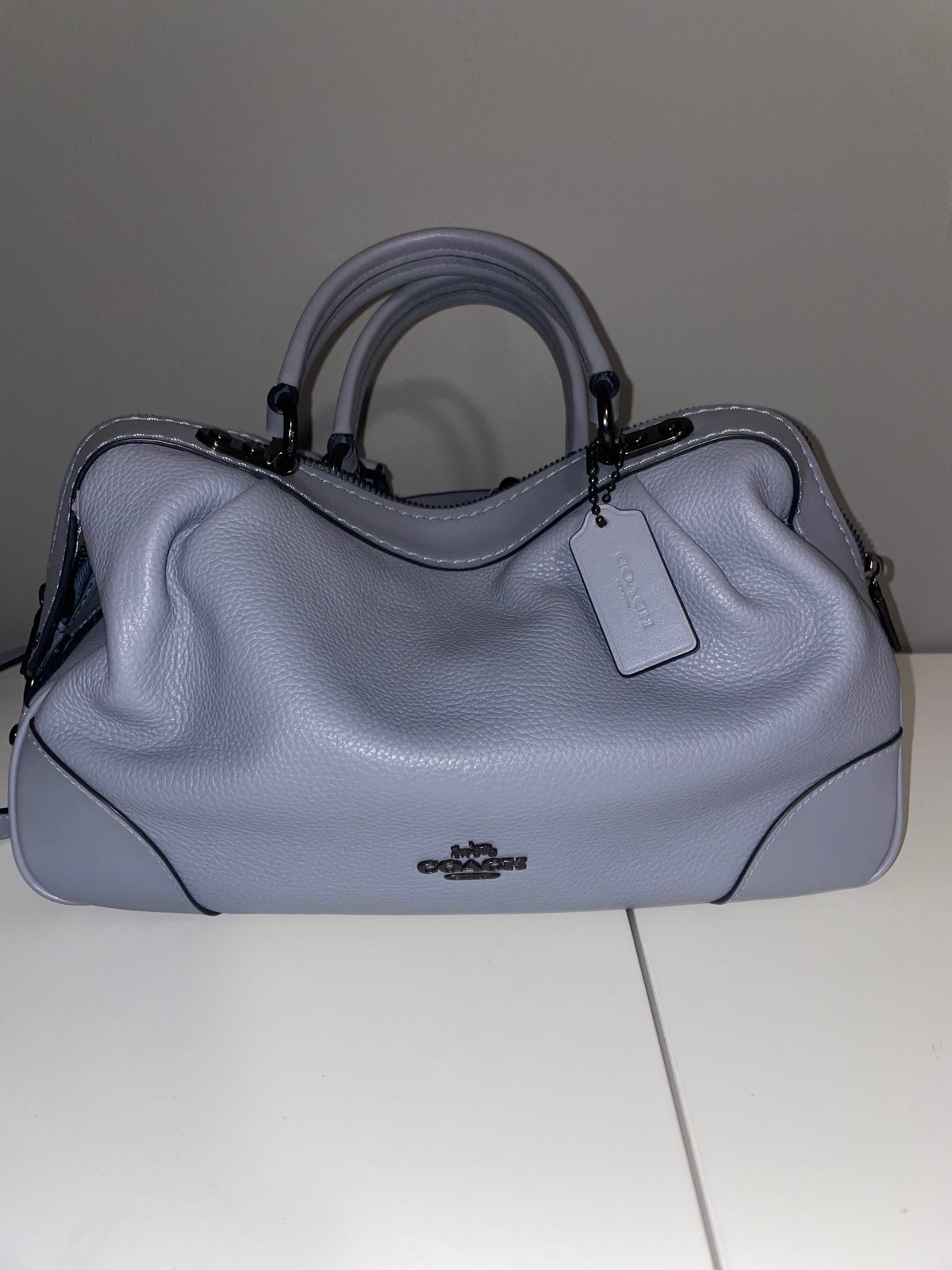 Coach Brass/mist/Leather Satchel