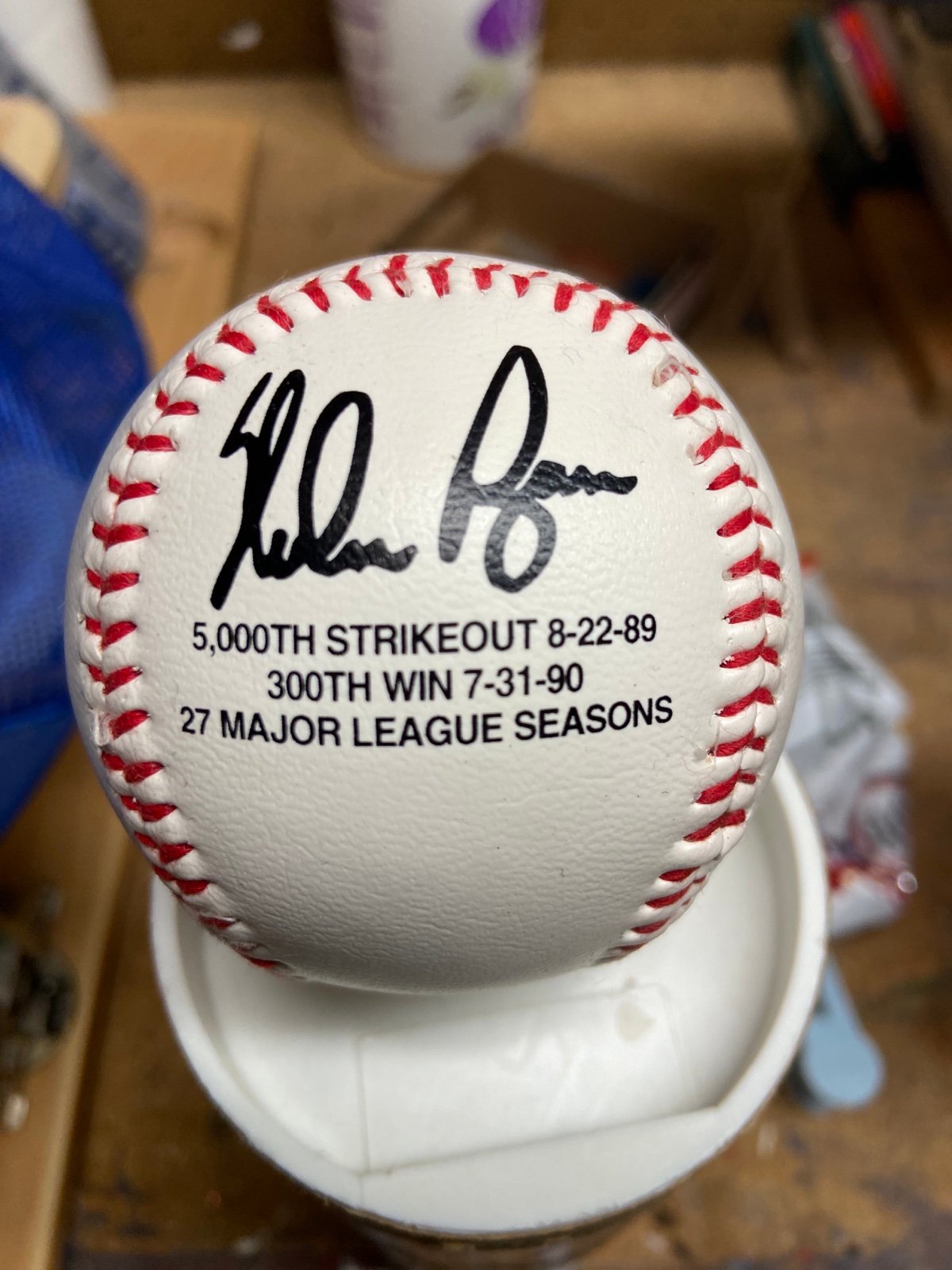 Nolan Ryan Commerative baseball