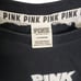 Victoria's Secret PINK Black Logo Sweatshirt with Sleeve Graphics Casual Rare L