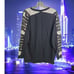 Victoria's Secret PINK Black Logo Sweatshirt with Sleeve Graphics Casual Rare L