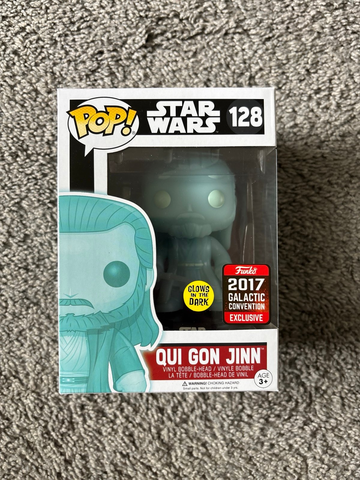 Qui Gon Jinn GITD Funko 128 - 2017 Galactic Convention Exclusive
