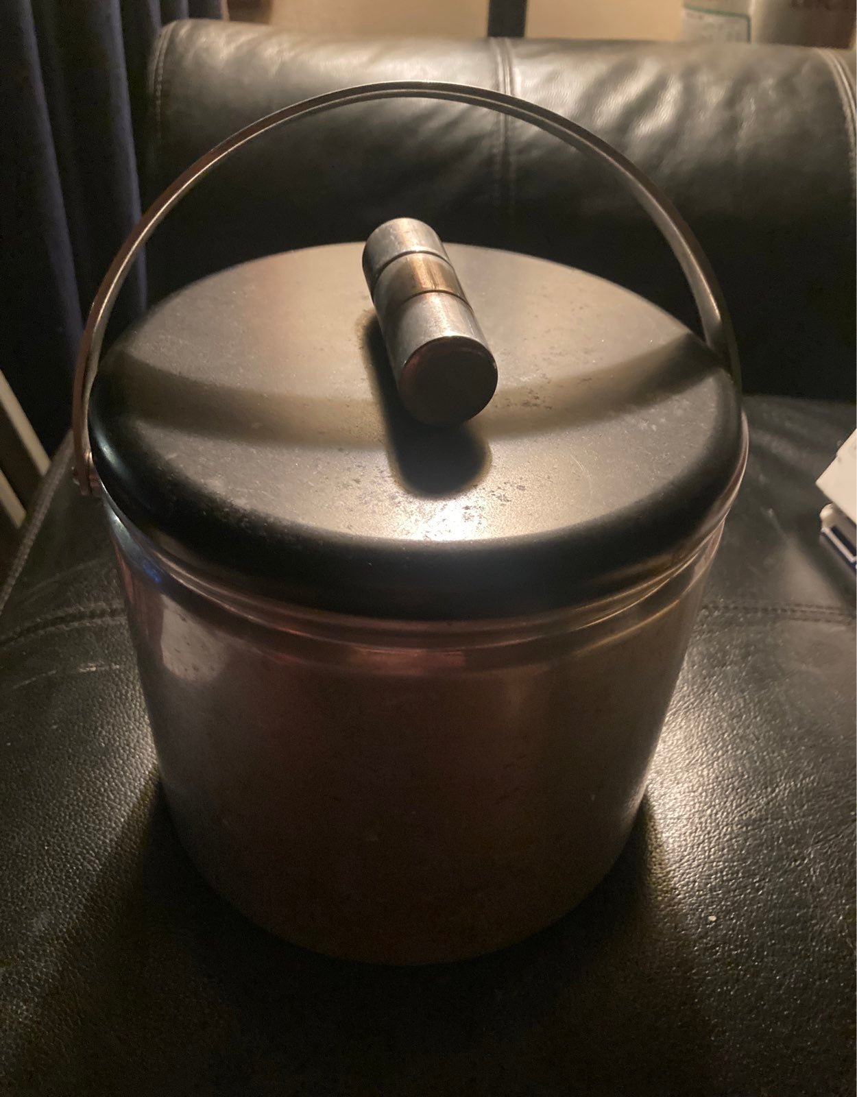 Mid century modern aluminum ice bucket