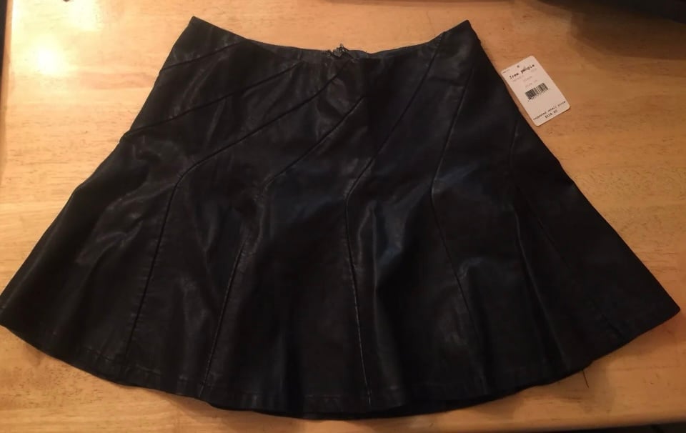Black leather Skirt Free People