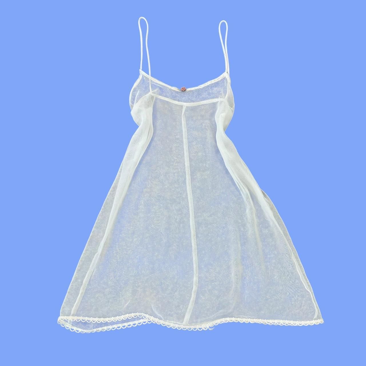 vintage Women's White and Pink Dress