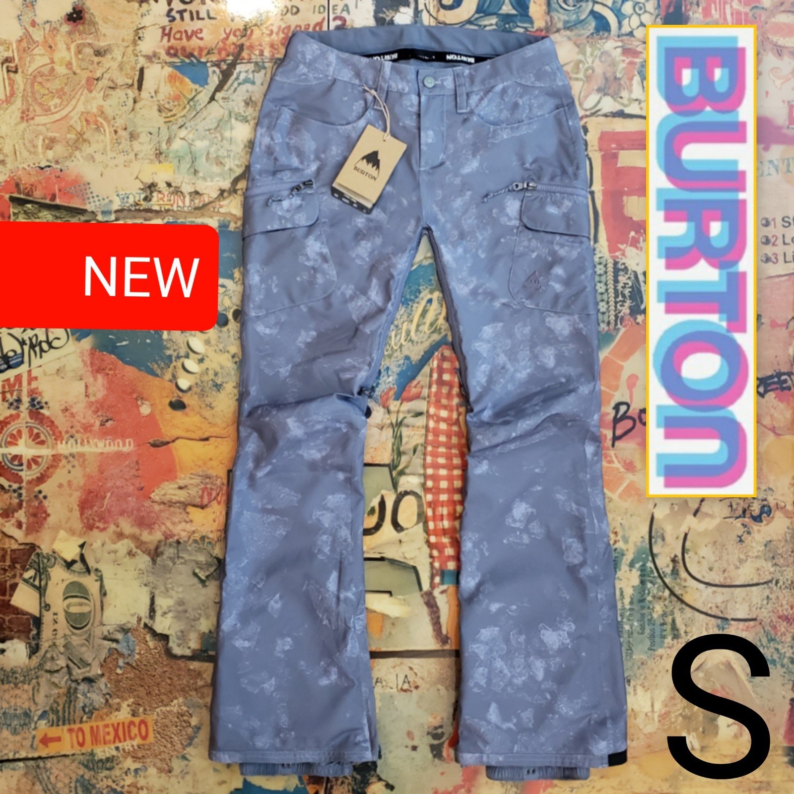 210 New Burton Gloria INSULATED Stretch Cargo Snowboard Pants / Ski Pants! S