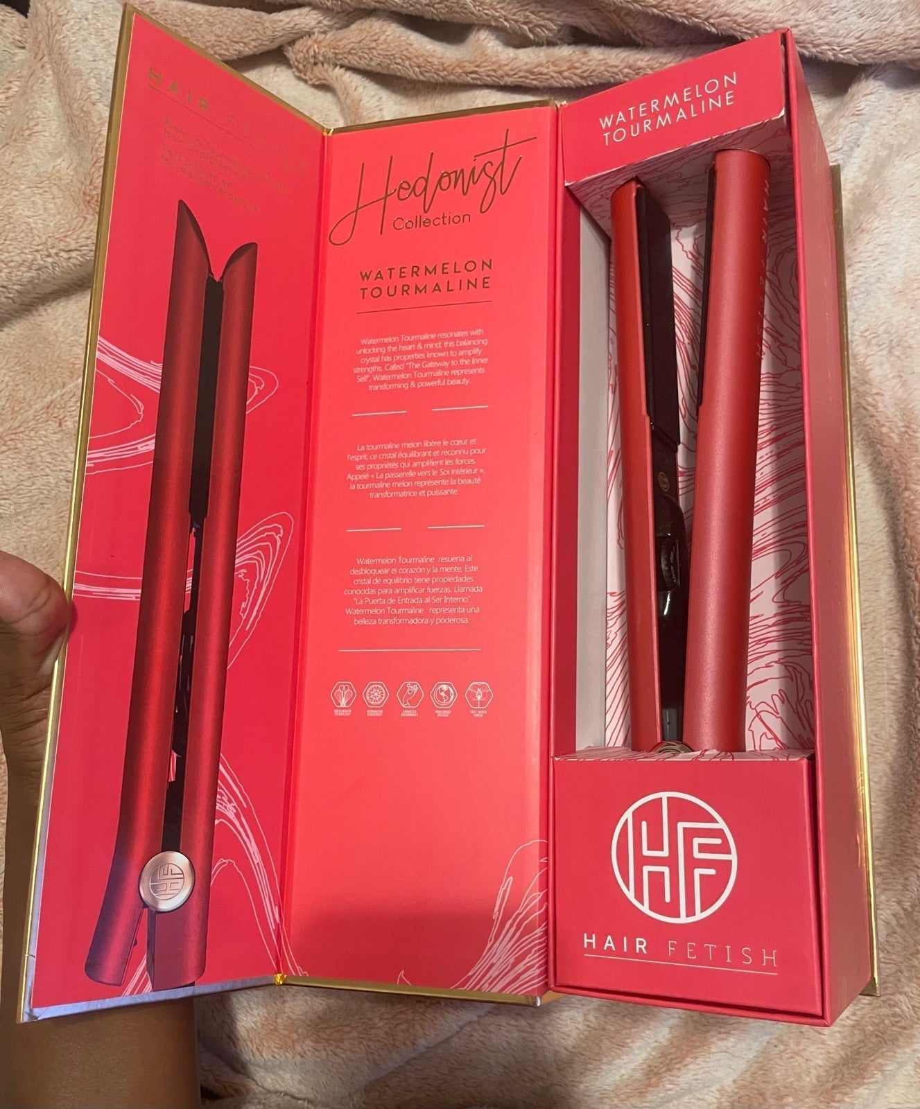 Hedonist Flat Iron w/Japanese Gem Tourmaline Plates
