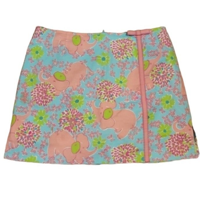 Lilly Pulitzer White Label Pink Elefrance Skort Size 6