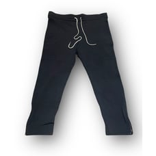 Bassike Nylon Men Jogger Pants Zip Ankle Size L Black (35”x23”) Drawstring