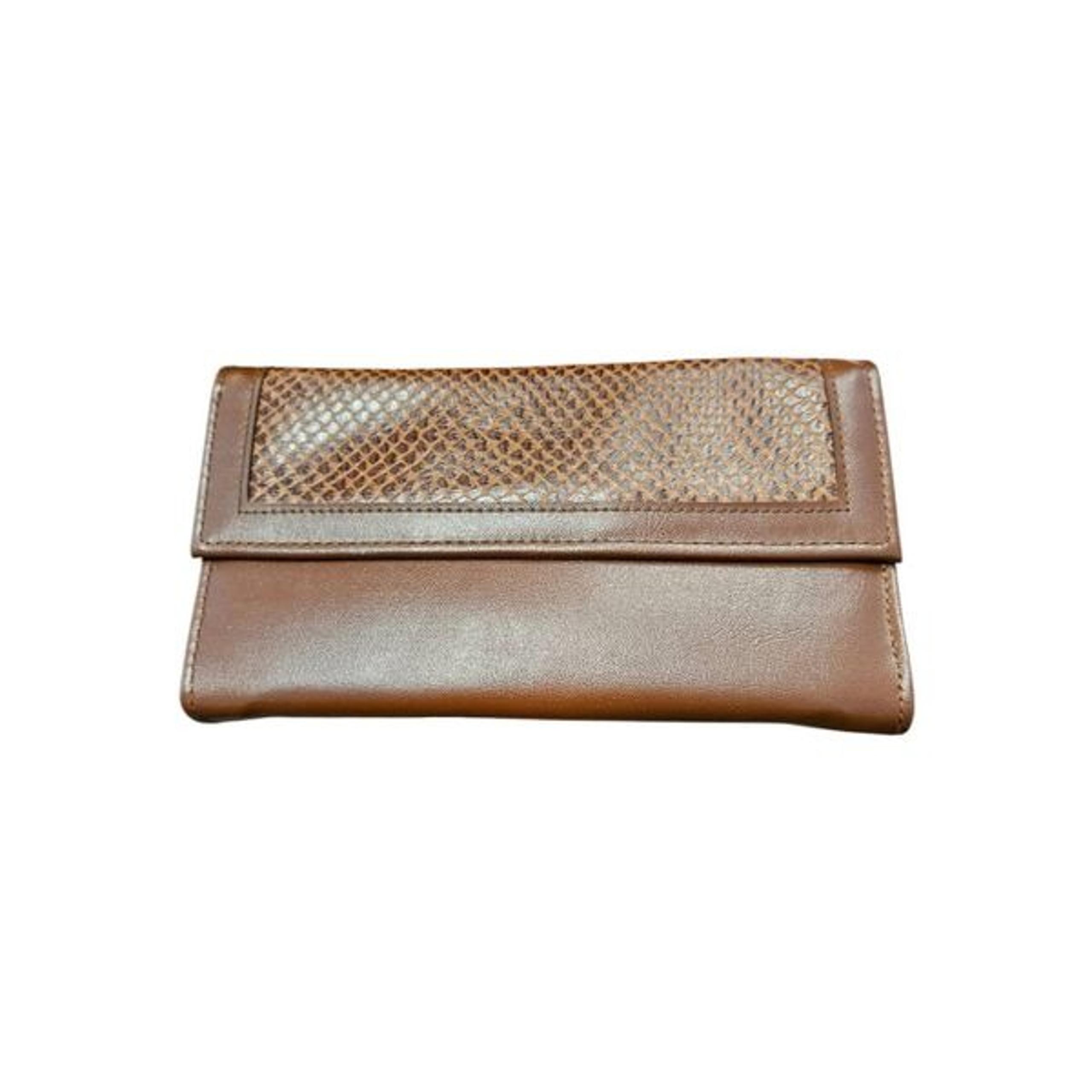 Vintage Avon Brown Tri-Fold Wallet New Faux Leather