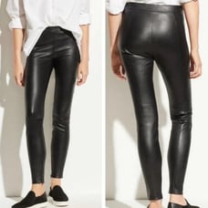 Vince Leather Pull On Leggings