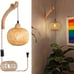 Bring Rustic Charm to Your Home with This Woven Rattan Wall Lamp!