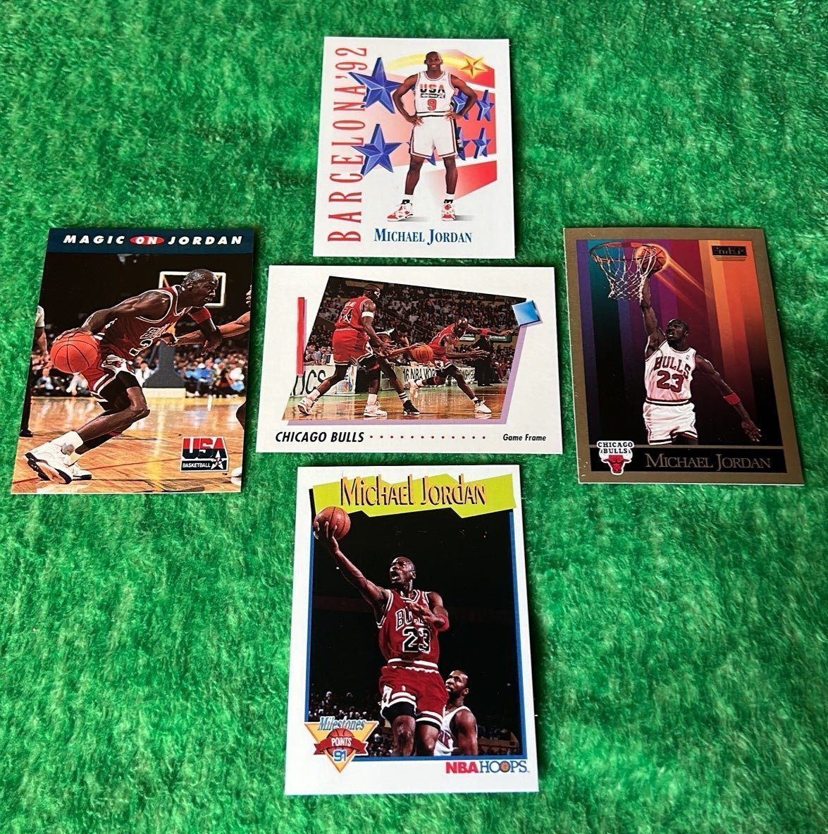 Vintage Michael Jordan Rare and Unique Card Lot ~ 5x NBA Basketball cards ~ NM+