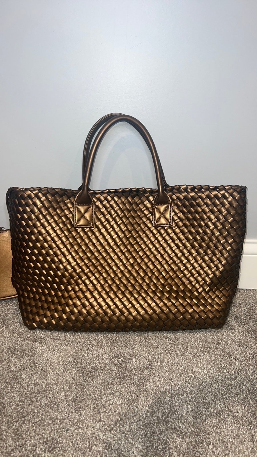 NWOT Vegan Leather Copper Tote