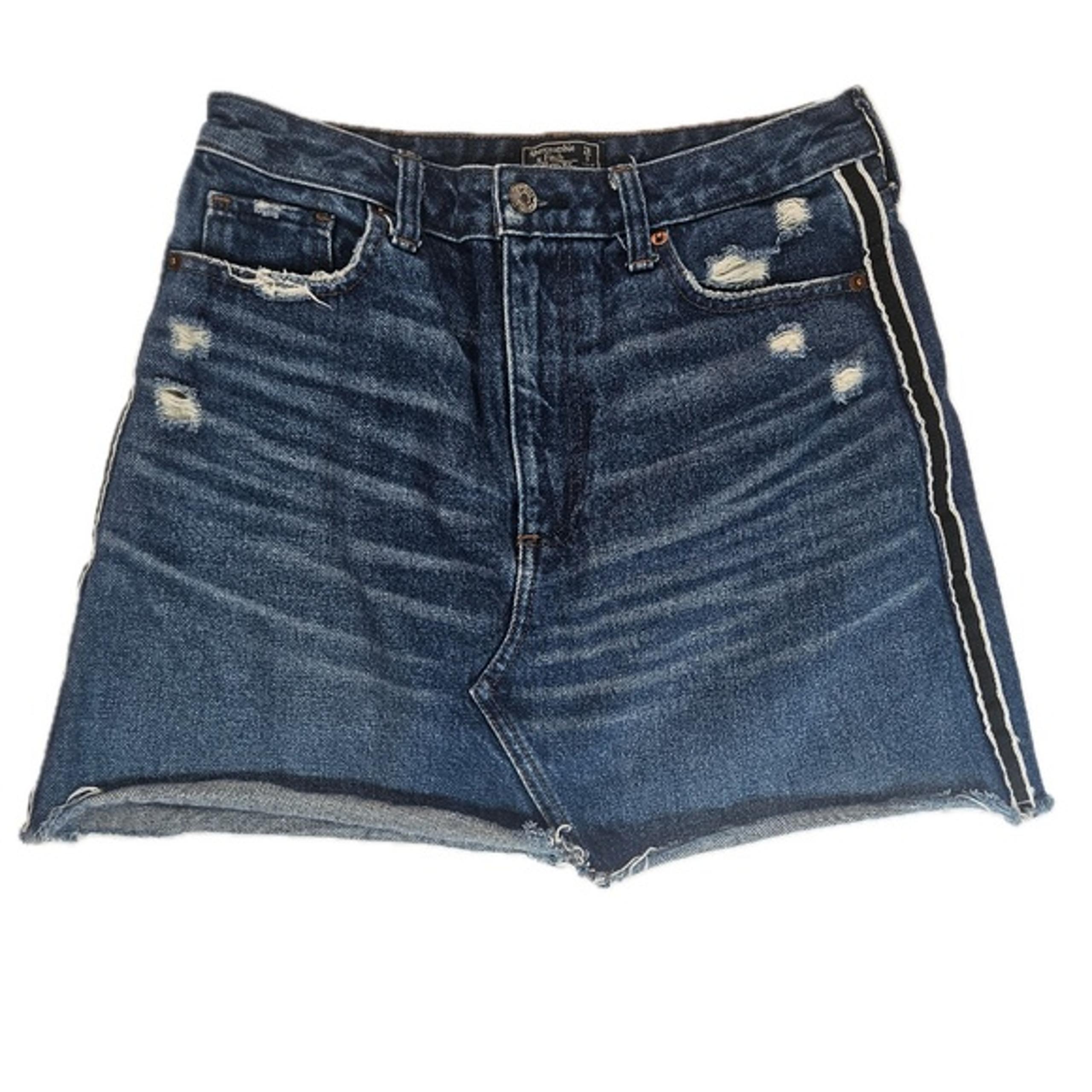 Abercrombie & Fitch A-Line Skirt Womens 28/6 Zoe Natural Rise Vintage Blue Denim