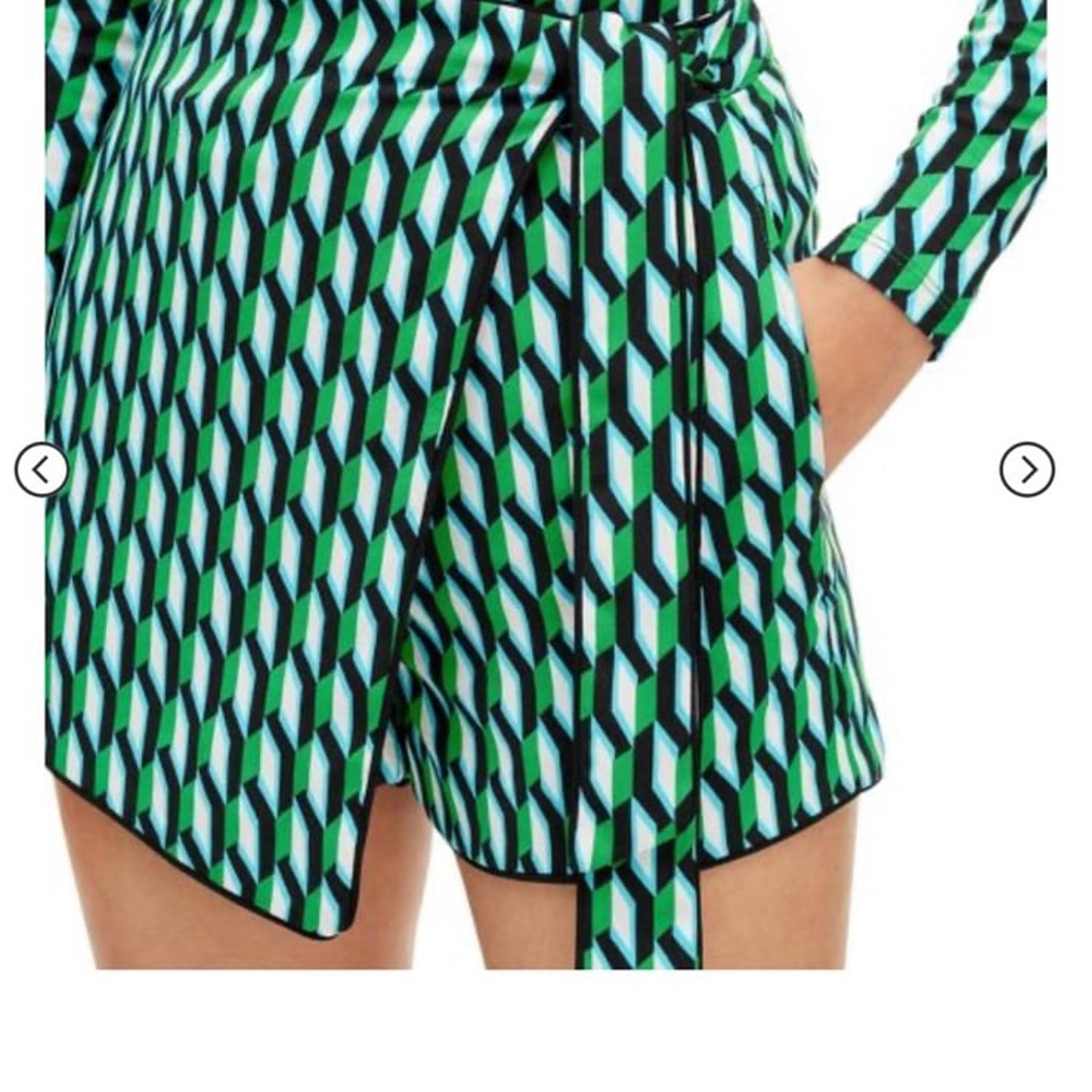 Women's Side Wrap Arrow Geo Green Mini Skort - DVF for Target