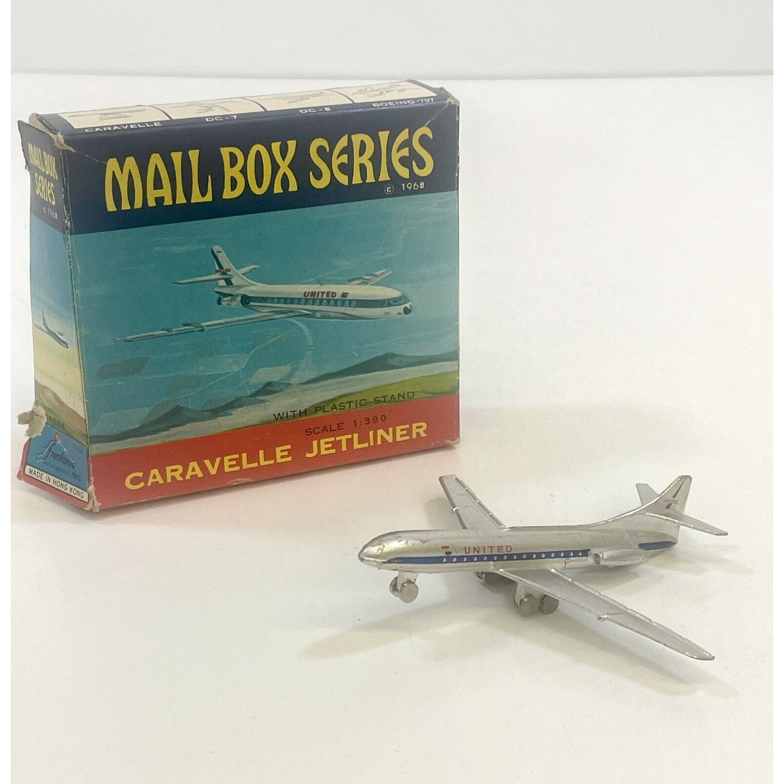Frankonia Mail Box Series United Caravelle Jetliner 1:390 Diecast No Stand
