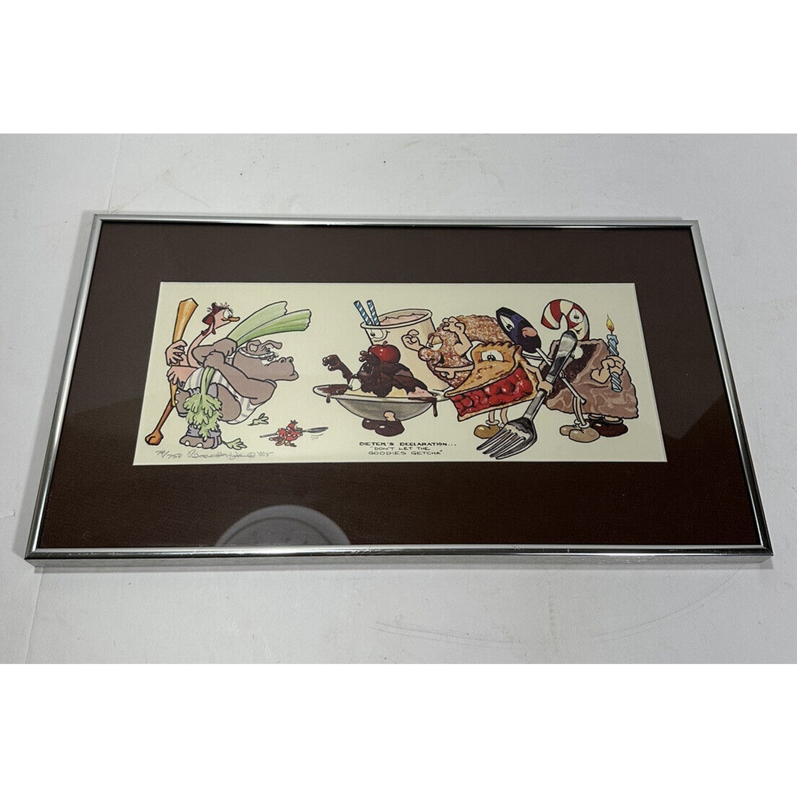 Robert Marble Dieter’s Declaration Lithograph Signed Numbered COA 1985 10x18
