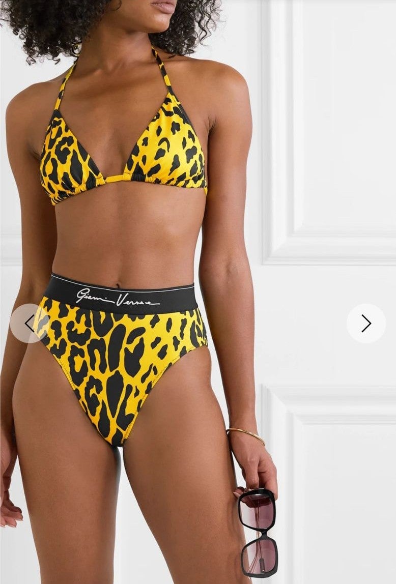 VERSACE High Leg Leopard Bikini - Authen