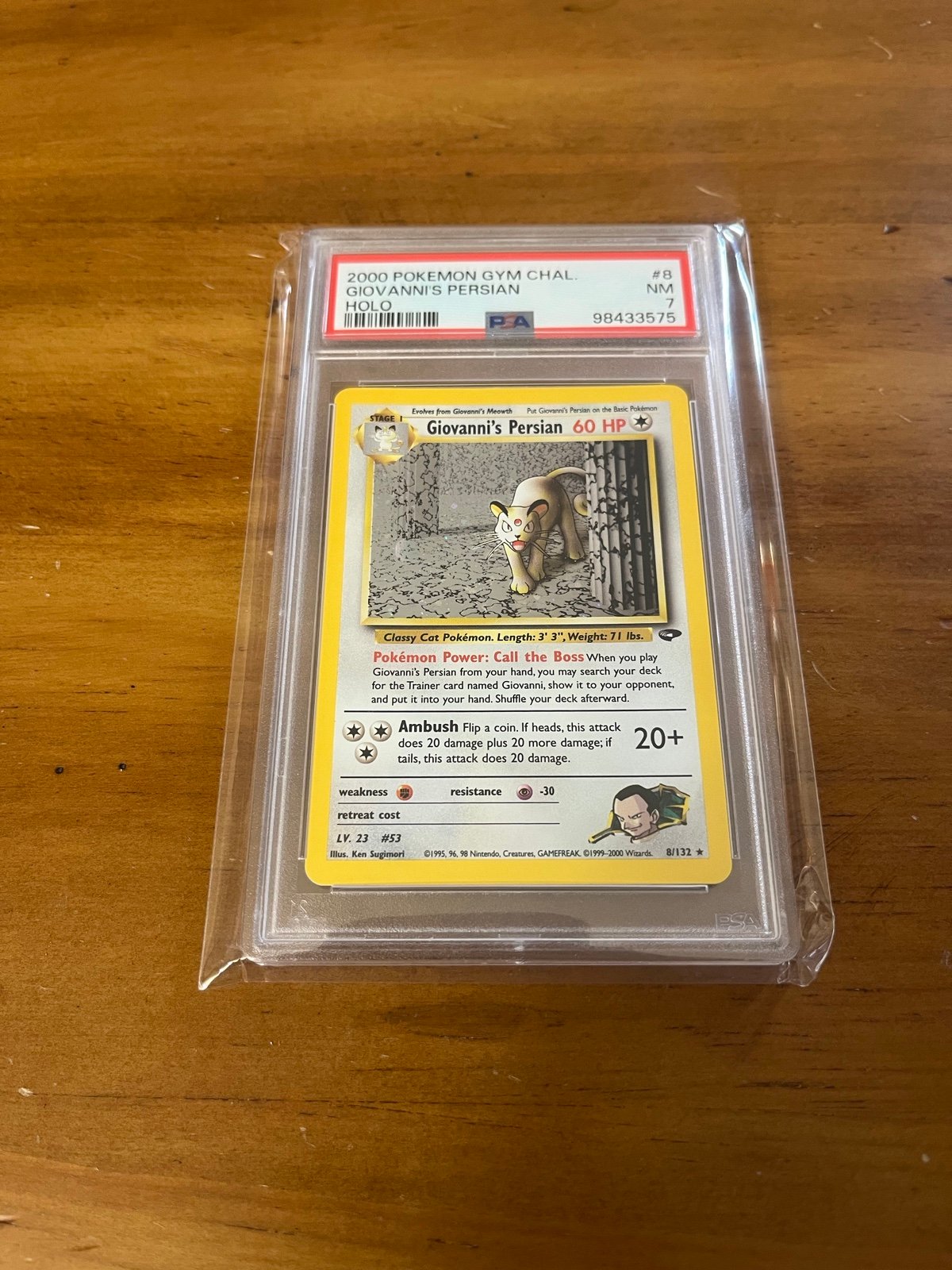 Giovanni’s Persian 2000 holo rare psa 7