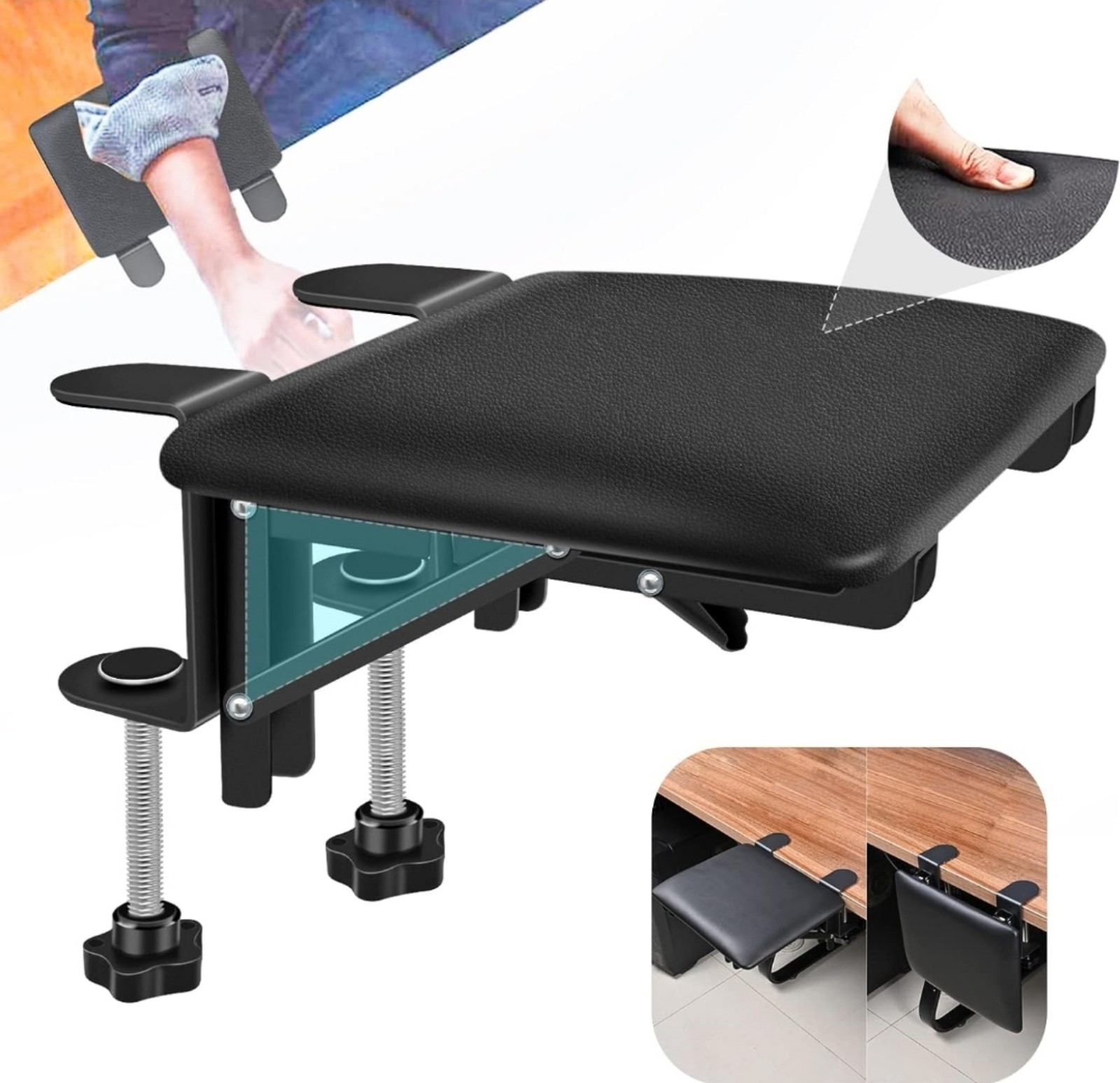 Arm Rest for Desk, Adjustable Arm Rest Support for Computer Desk