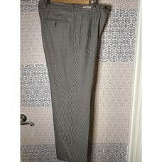 70's Vintage Brookfield Men's Suit Pants Plaid Black/White. Size 44 X 30