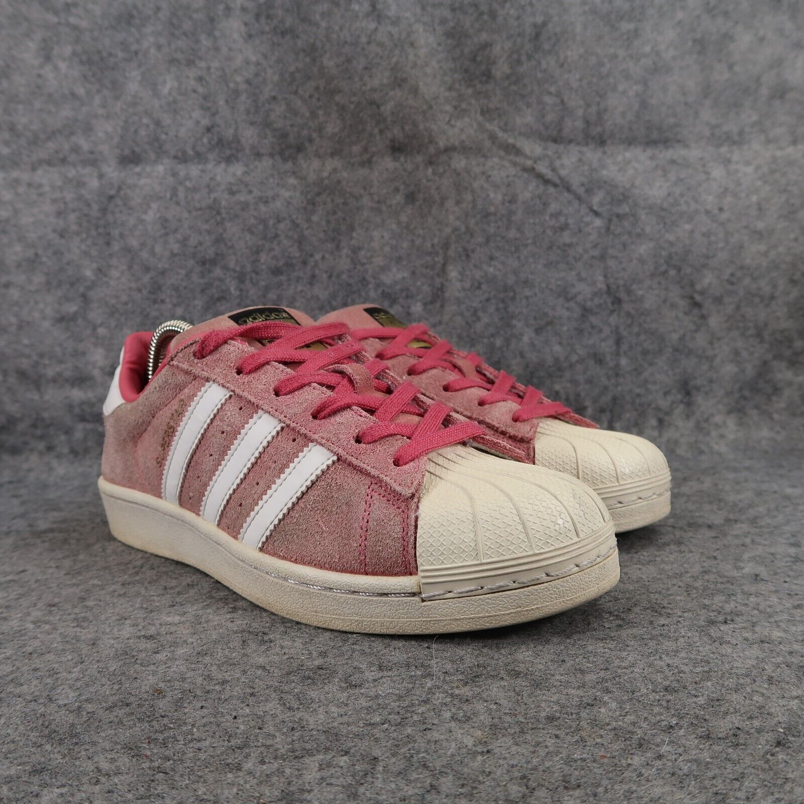 Adidas Shoes Kids 6.5 Sneakers Casual Leather Pink Superstar Logo Campus Active