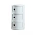 3 Layered Nordic Round Bedside Table Mini Cute Storage Cabinet,White