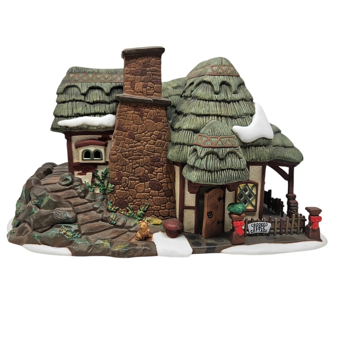 Department 56 Crooked Fence Cottage Dickens Village Christmas 1997 Ceramic