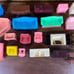 46 piece vintage plastic dollhouse set