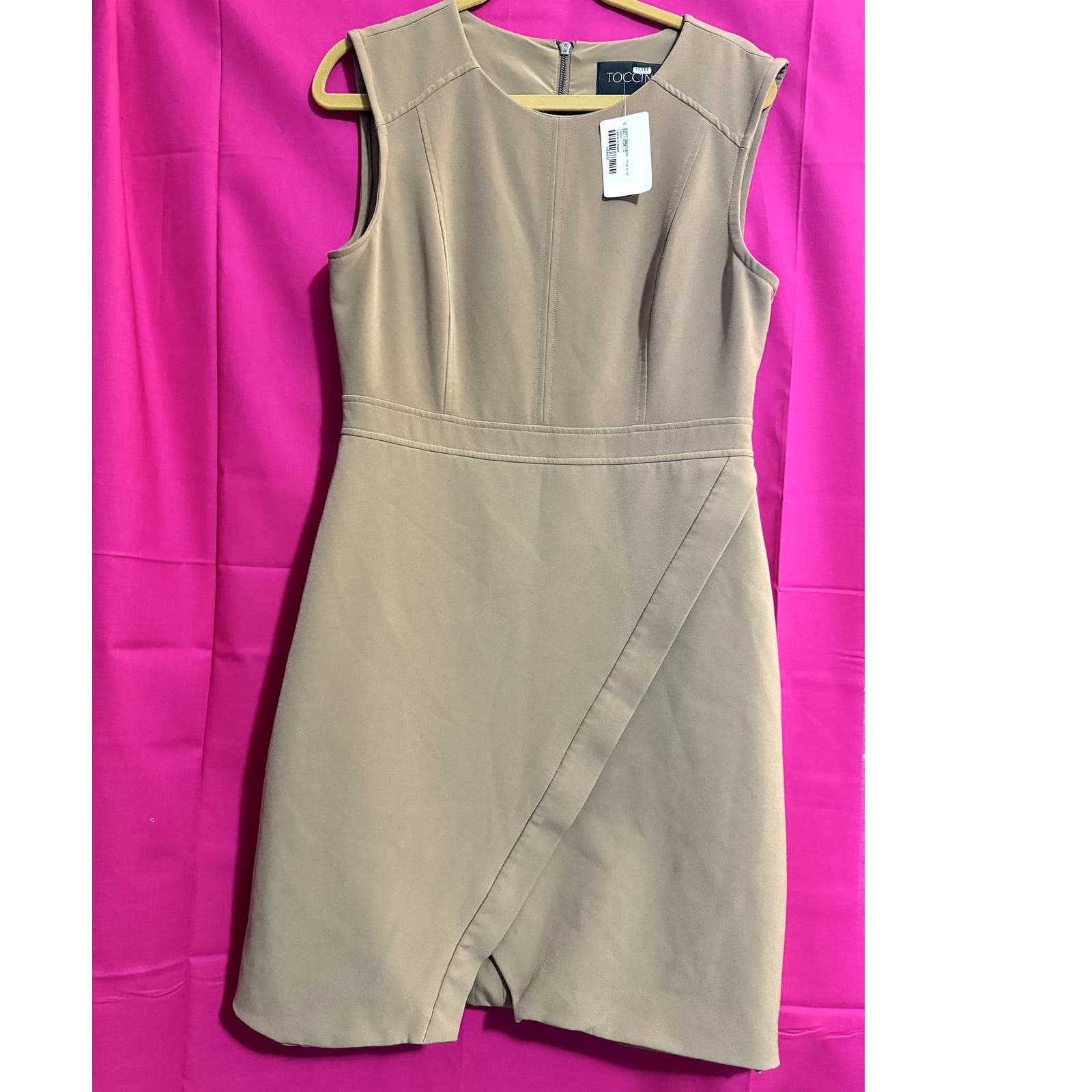 Toccin ( NY) Sleeveless Camel Sheath Dress | Size 12