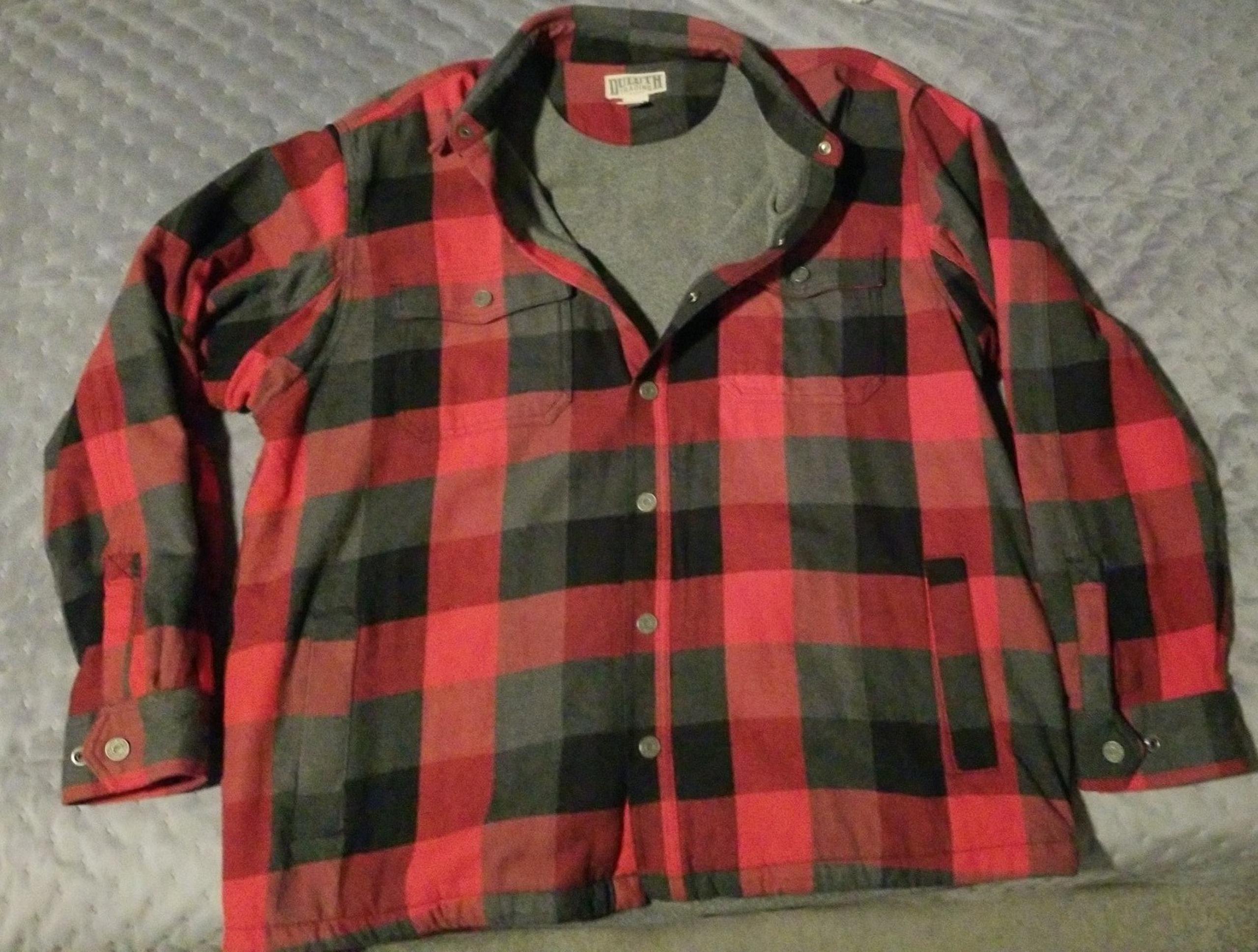 Duluth Trading Men's ShirtJac Size XL, Buffalo Plaid