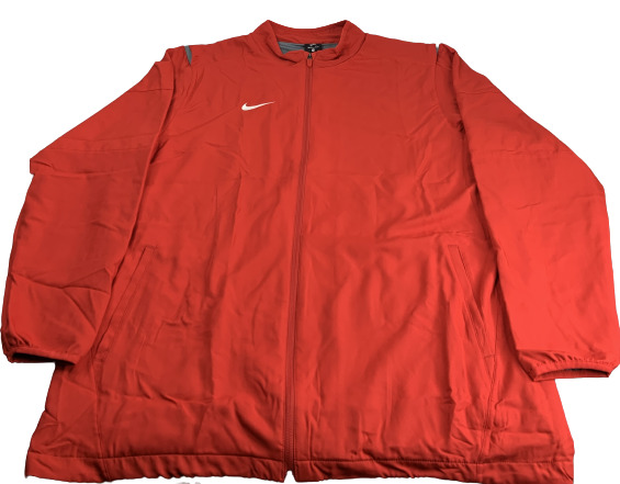 Nike Red Jacket Mens Size XL Dri-FIT Dry Full Zip Training Vented 897025 657 New